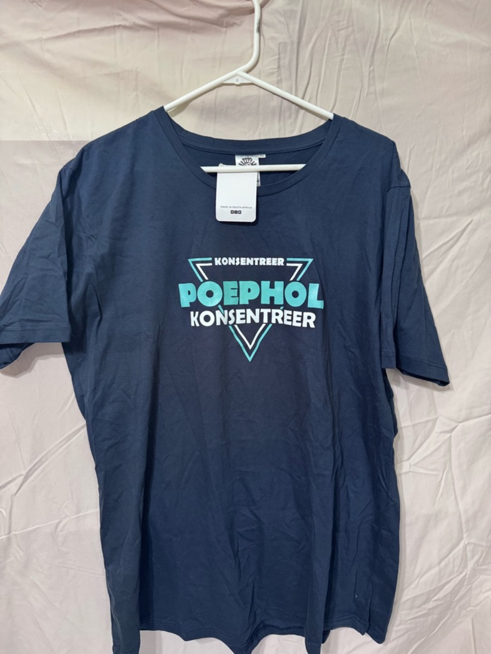 Unbranded Navy Graphic Short Sleeve Tee - Poephol Konsentreer